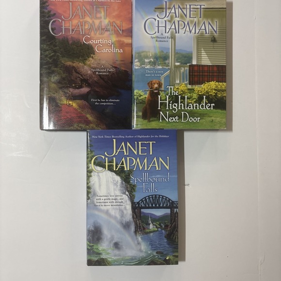Other - SPELLBOUND FALLS 1-3 Janet Chapman Hardcovers HIstorical Romance Lot Of 3 EUC
